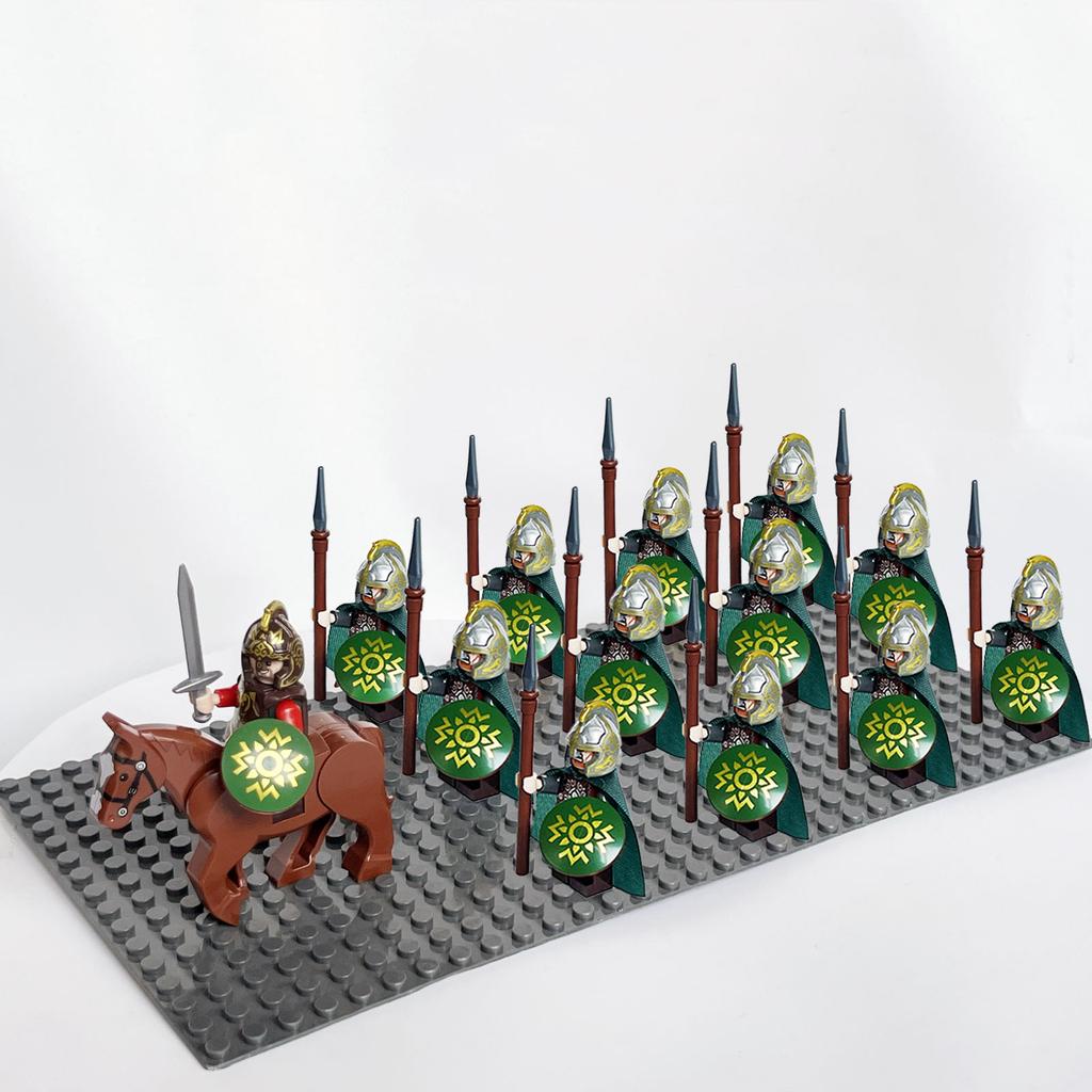 13PCS/lot Dark King Sauron Angmar of Orcs and Uruk Hai Elf Archers Army Mini Figures With Weapons  Building Bricks Blocks Toys