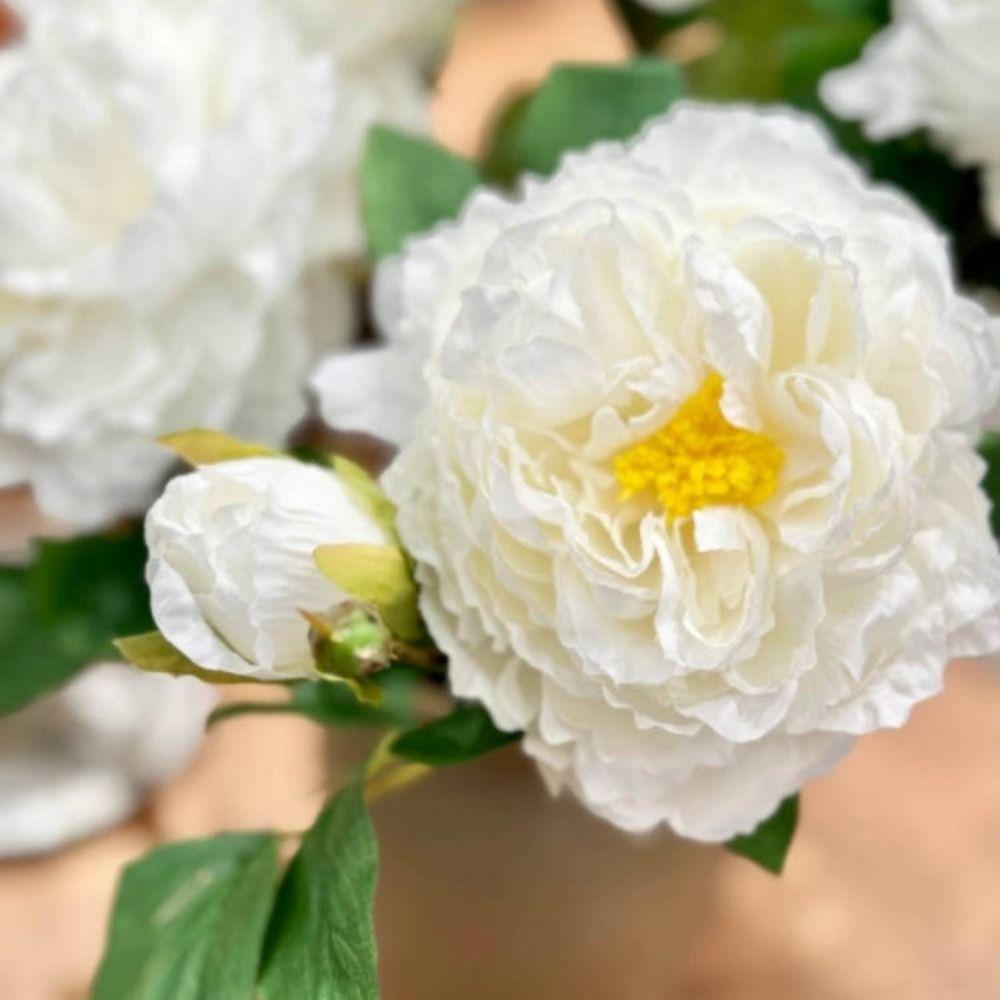 2 Heads Peony Lifelike Flowers Multicolor Simulation Plants Vivid Bridal Bouquets  Party Supplies