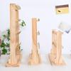 Wooden Jewelry Display Stand: Earring, Keychain, Bracelet Holder with Hooks and Bead String Storage