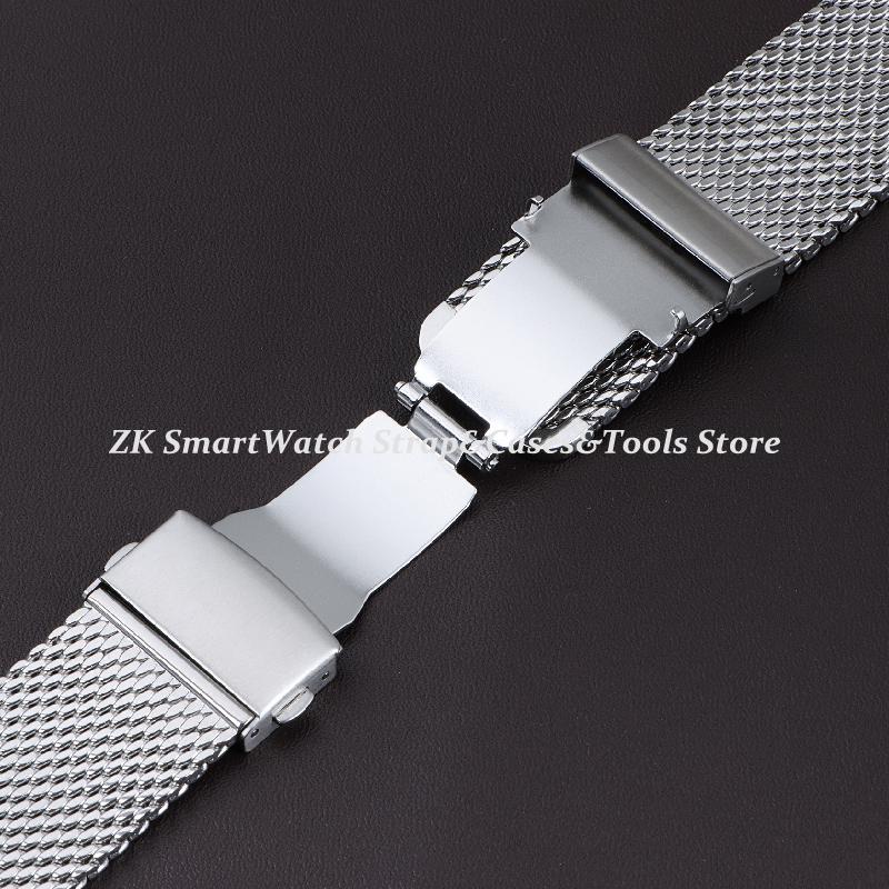 1.0mm Milanese Mesh Stainless Steel Watch Band Bracelet Watch Bracelet 20mm Mesh 18mm 22mm Unisex Replacement Strap Accessory