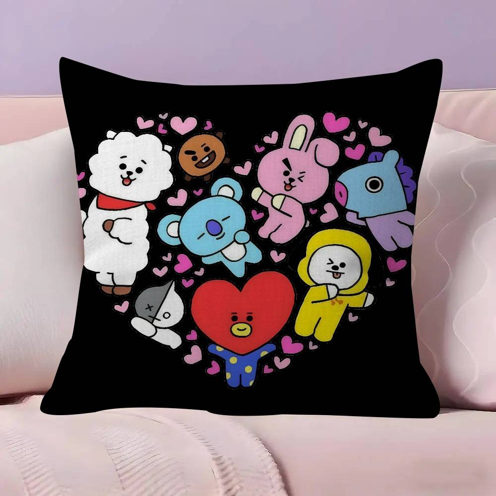 Pillowcase Toon Gift Cushion Cover Bedroom Home Sofa Chair Seat Decor Pillow Case Cute Cartoon Characters B-B-Bt-21
