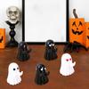 Ghost Phone Holder Cute Small Middle Finger Ghost Figurine Phone Stand Halloween Tabletop Pen Holder for Home Office Desktop Decoration