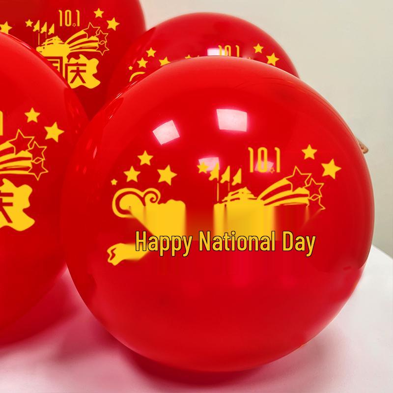 10-inch Red Latex Balloons for National Day, Mid-Autumn Festival, Weddings, Birthdays, and Party Decorations
