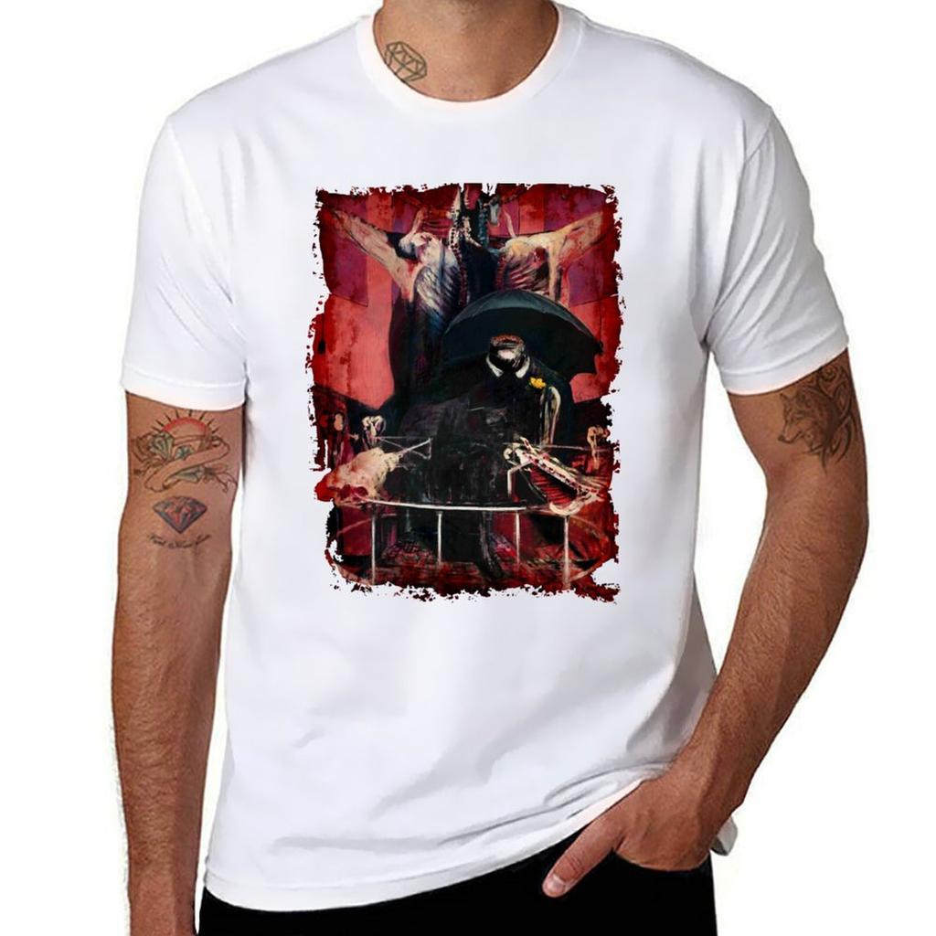 Francis Bacon Painting Horror Art Lover Figure Unisex Meat Gift T Shirt Tshirt Functional Casual Short Sleeve Tee Tshirt