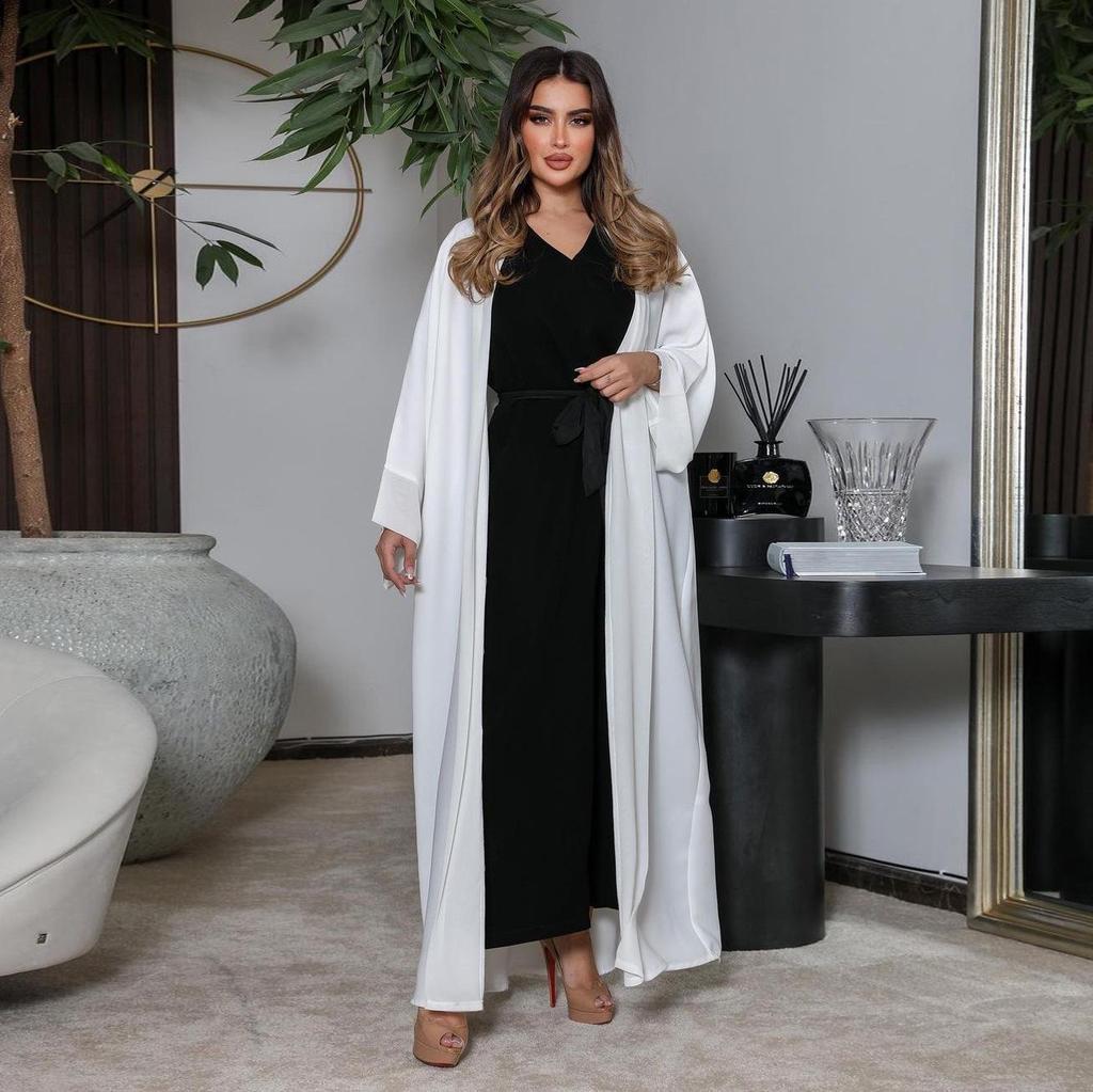 MQ064 Women's Patchwork Chiffon Cardigan Jacket Two-piece Set
