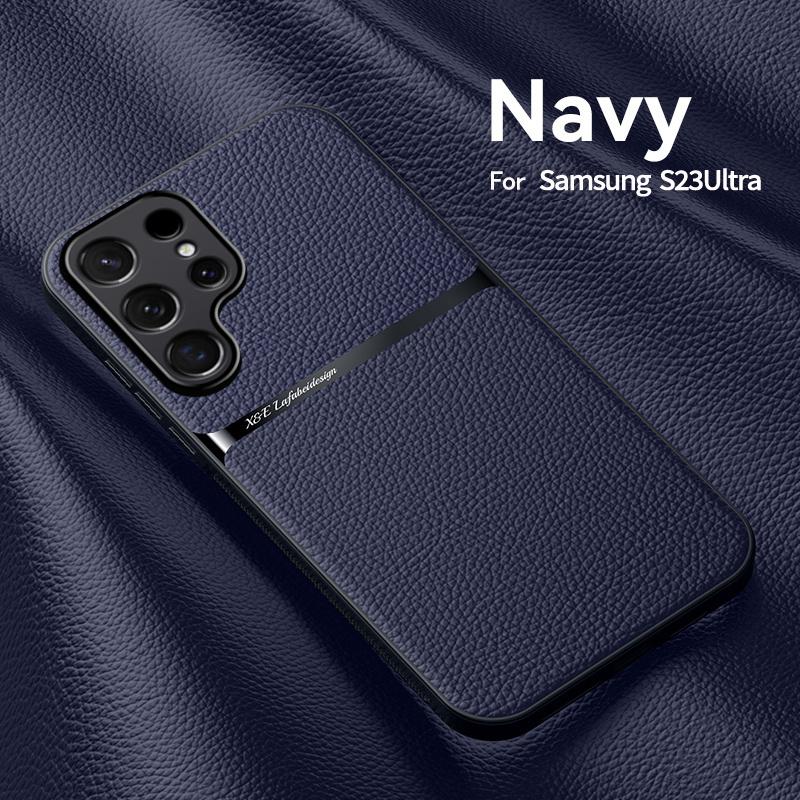 Leather Magnetic Case For Samsung Galaxy S24 S23 S22 S21 Ultra Plus FE A52 A52S A53 A54 A55 A34 A35 A25 M34 Silicone Soft Cover
