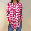 Tee Shirts For Women Fall Casual Long Sleeve Button Shirts Sweatshirt Vintage Graphic Printing Top Pullover