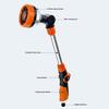Garden Hose Sprayer Wand with 8 Spray Modes 180 Degree Angle Adjustable Sprinkler Head