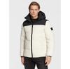 Winter Jacket Crinkle Color Block K10K110337 Ecru Regular Fit