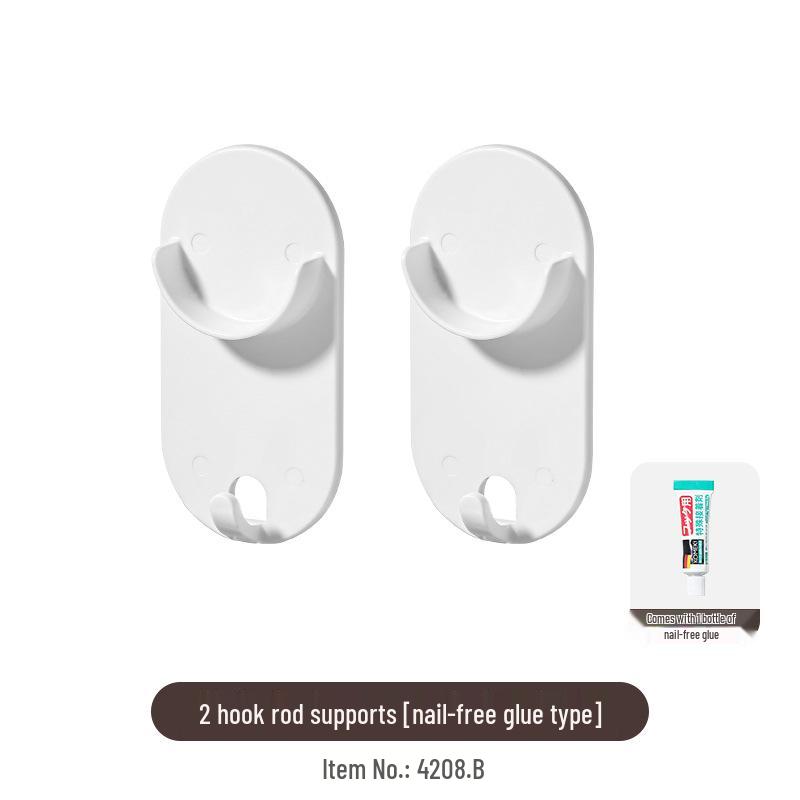 Nastavitelný samolepicí držák záclonové tyče a držák na sušení prádla