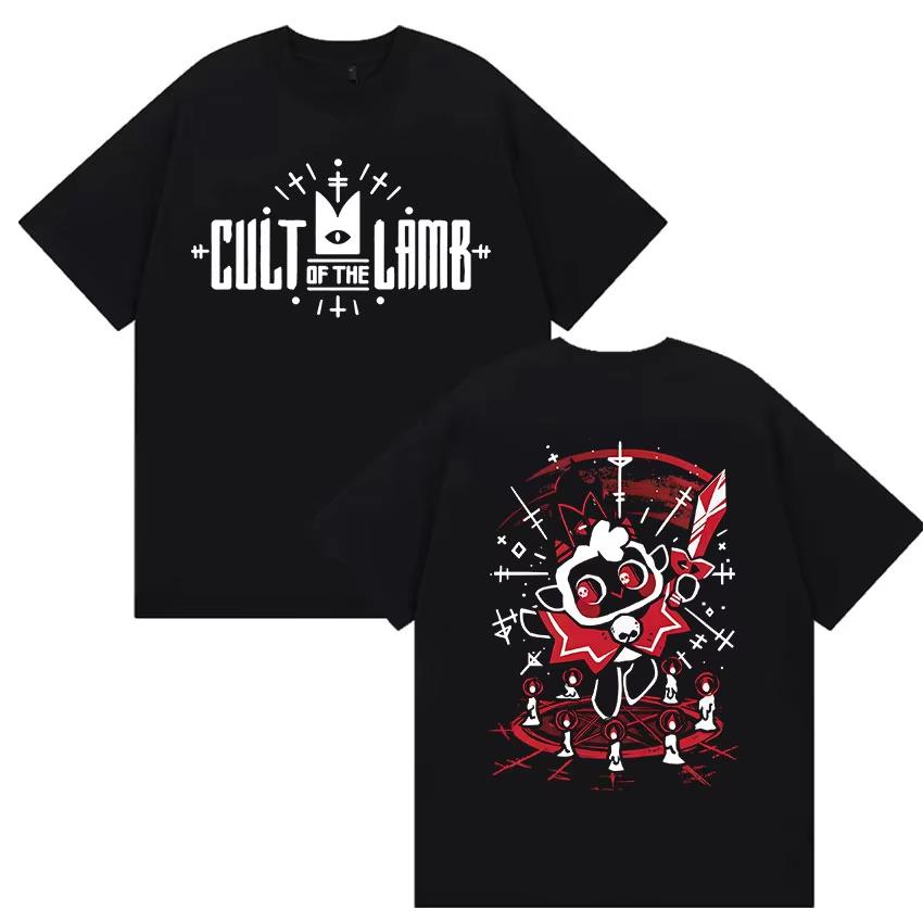 Hot Game Cult of The Lamb Retro Graphic T Shirt Unisex Women Game Gift Humor Short Sleeve Tshirts Casual Pure Cotton Tops Tshirt