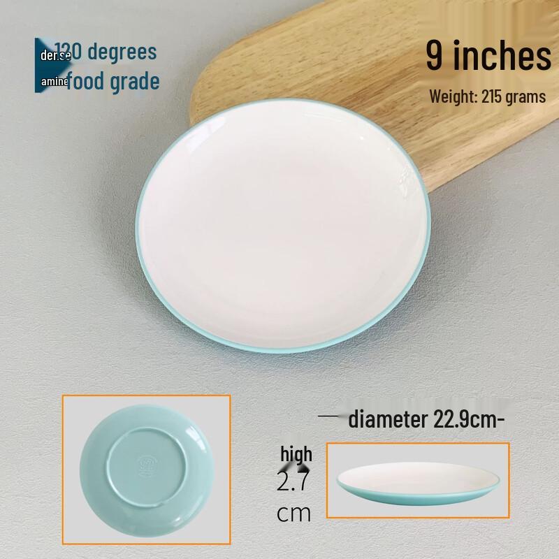 777 Melamine 9-inch Two-tone Round Plate