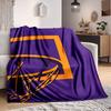 1pc Basketball Hoop Blanket, Lightweight Flannel Throw Blanket For Sofa, Bed, Travel, Camping, Living Room, Office, Couch, Chair, And Bed