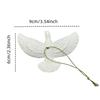 Plastic Dove Decoration Easy-To-Hang White Dove Pendant Peace Dove Ornament Weather-Resistant For Garden Christmas Tree Patio
