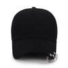 Trendy Sun Hat for Women Baseball Hat with A Ring Embroidered M Letter and Iron Ring for Men