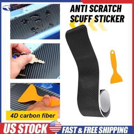 4D Carbon Fiber Car Rear Bumper Guard Sticker Scratch Protector For Ford F150