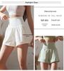 White High-Waisted Quick-Dry Fitness Shorts