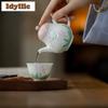 135ml Hand-painted Iris Autumn Kettle Teapot Handmade Tea Infuser Pot Tea Maker Kettle With Filter Drinkware Accessories Gift
