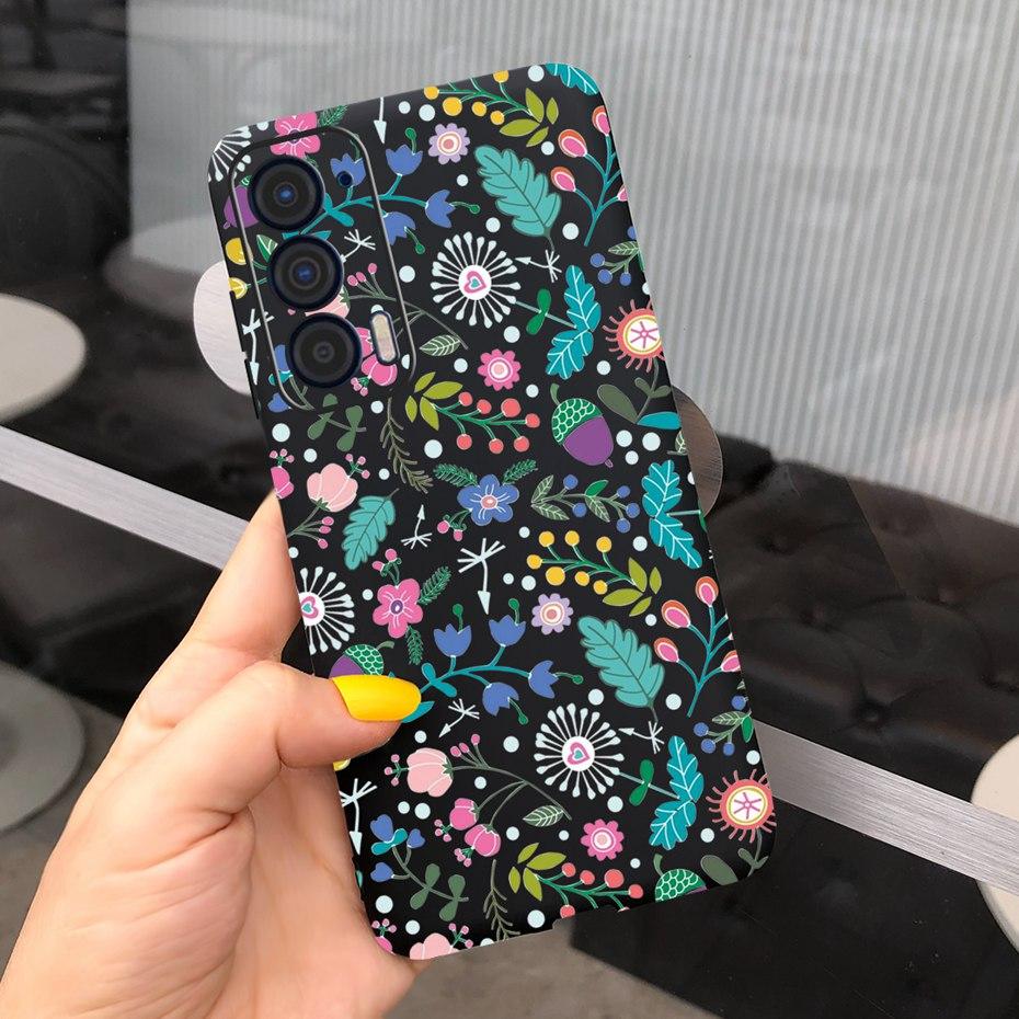 Silicon Case For Motorola Edge (2021) / Edge 5G UW (2021) Fashion Sunflower Daisy Pattern Soft Phone Cases For Edge 2021 XT2141