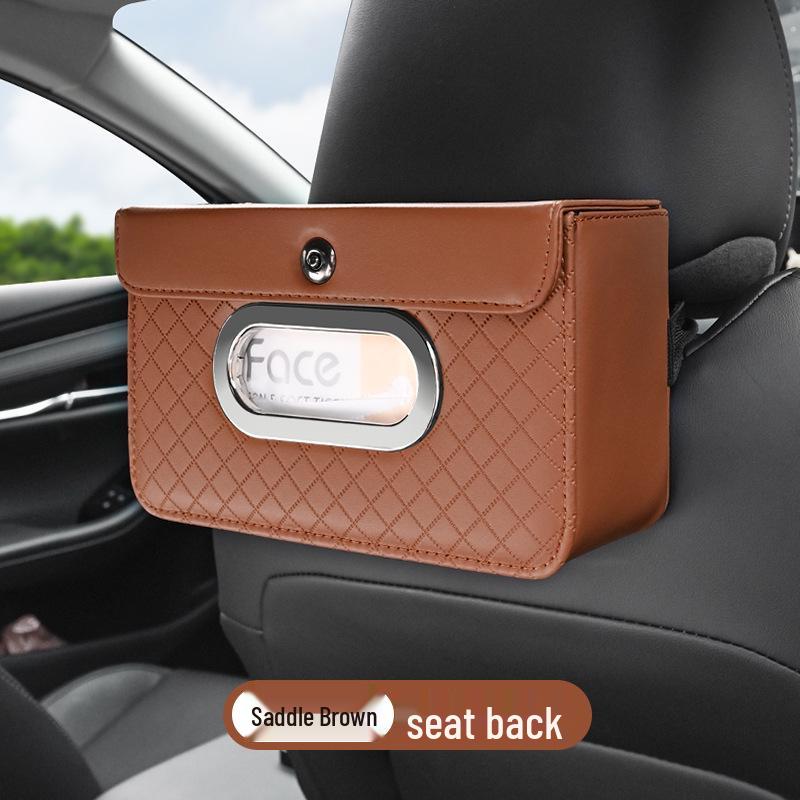 Car Tissue Box: Sun Visor/Seat Back Mountable