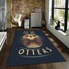 Cute Otter Cartoon Carpet with "I'm Not Like the Otters" Design Suitable for Use As an Anti-slip for Living Room Bedroom Sofas