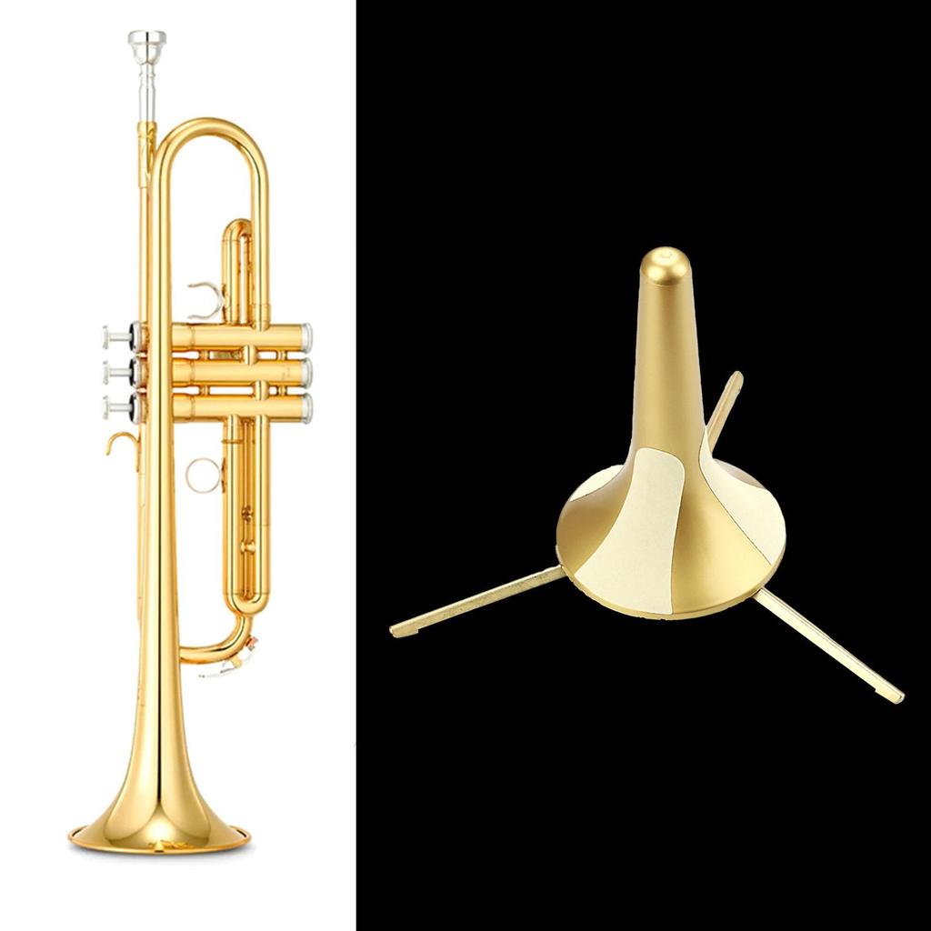 Trumpet Stand Foldable Lightweight Portable Compact Orchestral Instrument Support with 3 Metal Legs