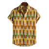 New 2025 Spring and Summer Men's Beach Shirt Hawaiian Short-sleeved Flower Shirt Men's E-commerce Supply