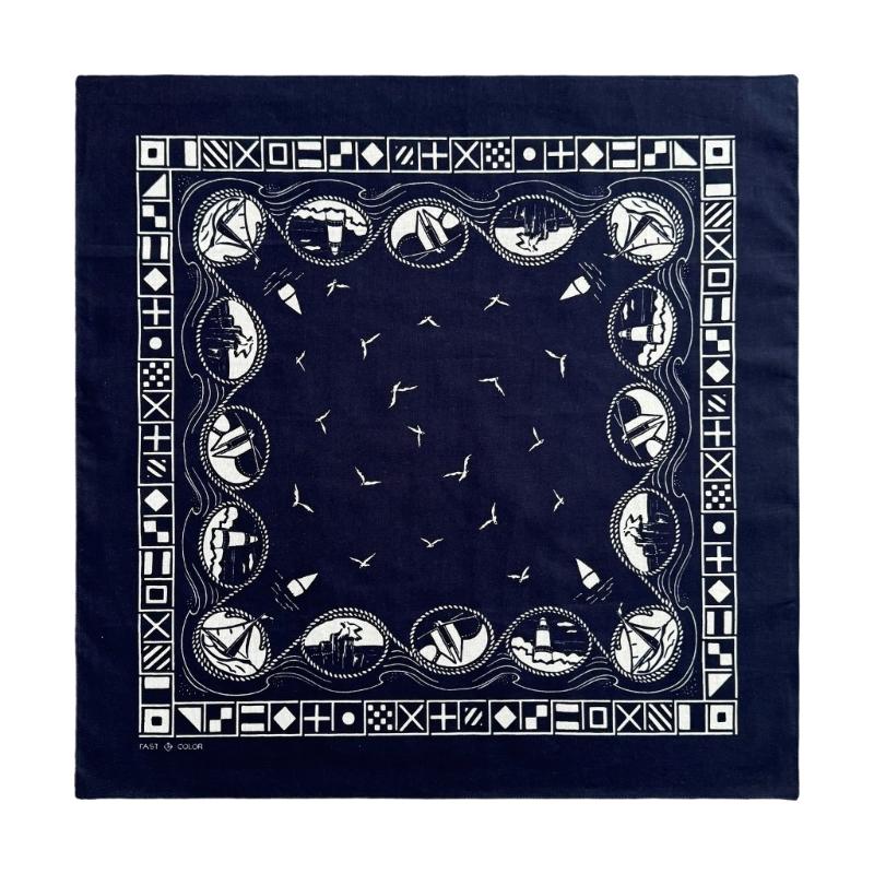 Vintage Style Cotton Scarf Lightweight Breathable Fashion Bandana Multipurpose Headscarf For Men And Women