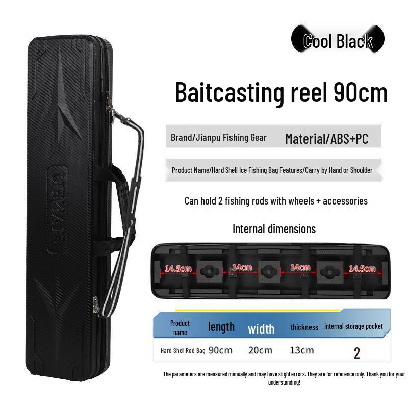 Fish Rod Bag for Raft, Lure, and Sea Fishing - No Disassembly Required, Fits Reel Line Groups, Multiple Models, Winter-Ready Storage.