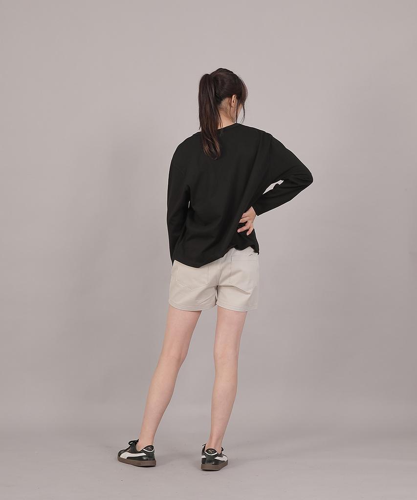 SAINTCREW Cotton Elastic Waist Shorts Cbs-387 Oatmeal