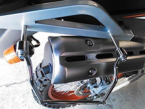 AQIMY Universal Motorcycle Side Bag Support Bar Bag Stay Steel for Suzuki Honda Yamaha Harley etc. Black