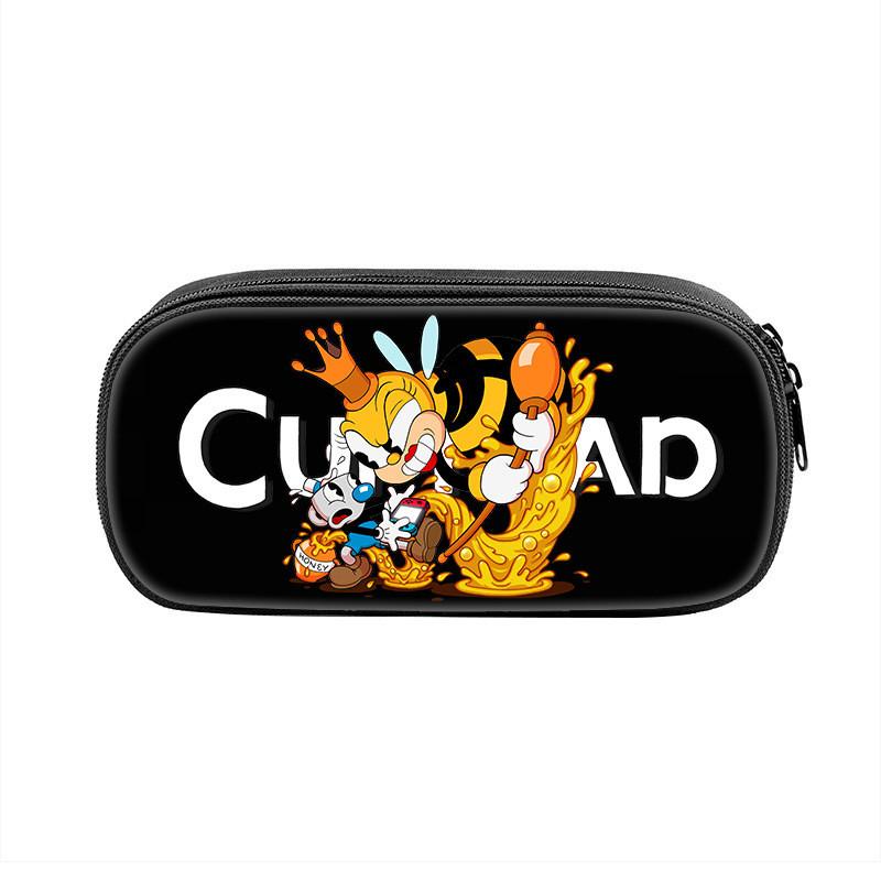 

Cuphead Pencil Case Double Layer Storage Bag For Students And Office Use StyleY