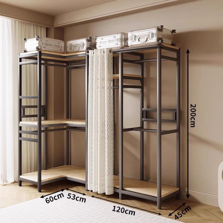 Vertical Metal Corner Coat Rack for Bedroom or Entrance