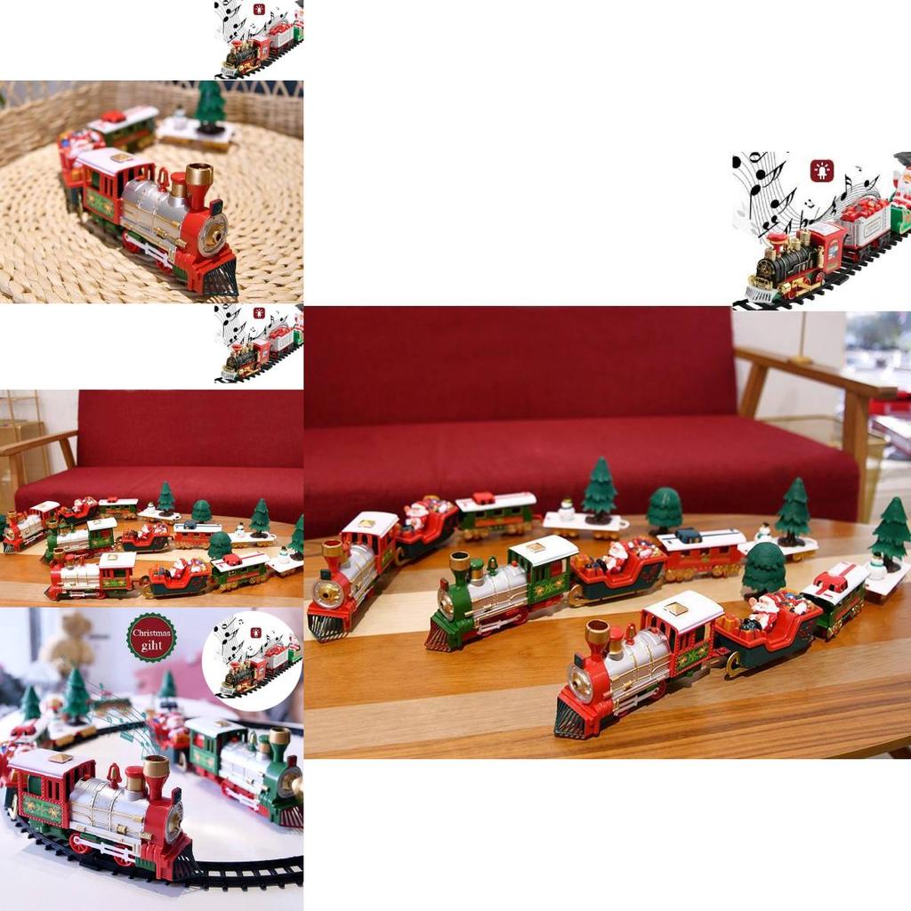 Colorful Electric Toy Train Set With Lights Music And Holiday Cheer For Kids