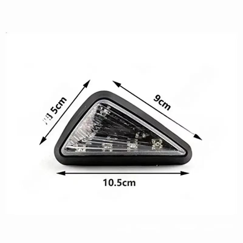 2pcs for Daytime Running Turn Lampmotorcycle Smoke Triangular Built-in Mounting LED Turn Signal Indicator Lights New