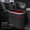 New 25L Portable Car Trash Can with Bullet Cover - Hanging & Desktop Wastebasket