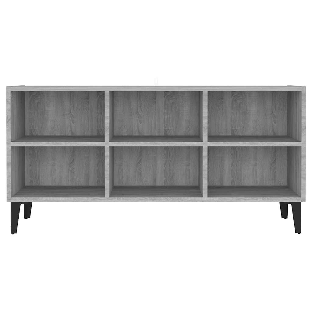 TV Cabinet with Metal Legs Grey Sonoma 103.5 x 30 x 50 cm