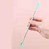 Silikon Mini Spatula Kavanoz Kazıyıcı Kepçe Ucu Uzun Çift Başlı Kozmetik Kaşığı