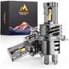 Upgraded H4/HB2/9003 Light Bulbs, 36000LM 600% Super Bright H4 Fog Bulbs, 1:1 Size, IP68, Plug And Play Halogen Replace Bulbs (Pack Of 2)