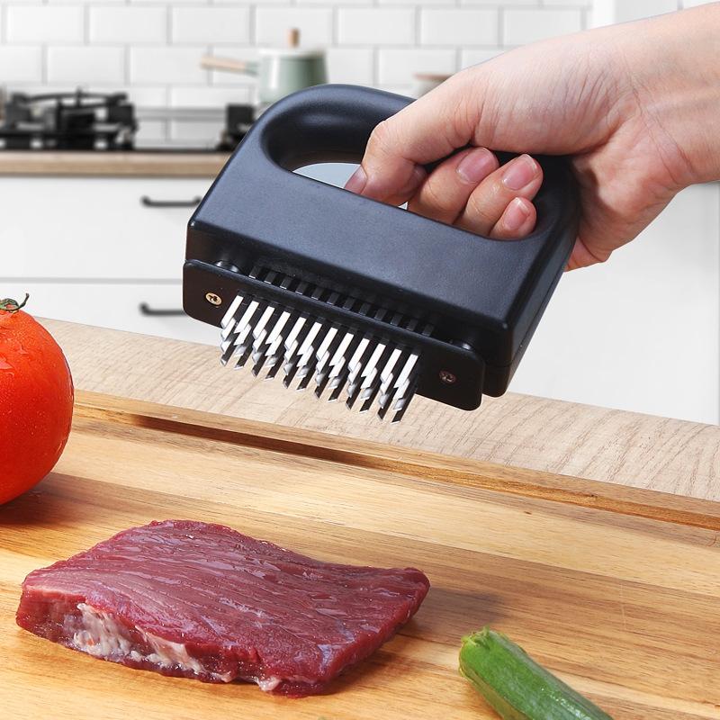 Stainless Steel Meat Tenderizer 48 Needles Beef Steak Breaker Hammer Kitchen Cooking Tool Bbq Grilling Marinade Accessories