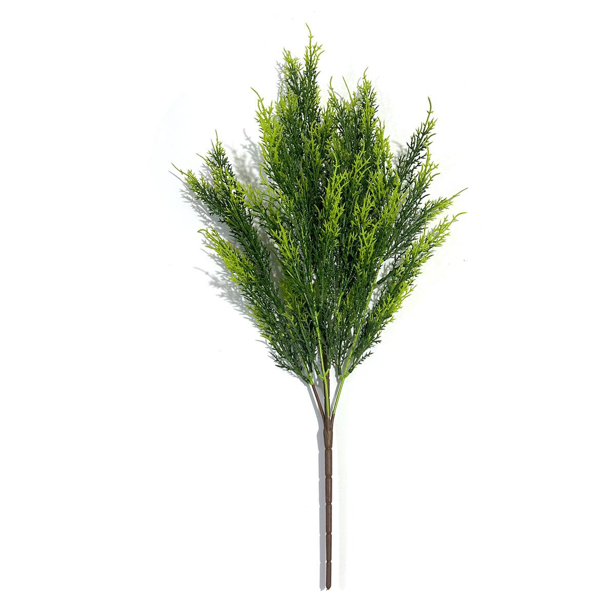 

Один искусственный зеленый пучок растений из кедровой сосны, цветочная композиция для гостиной, украшение для дома в стиле бонсай зелёный