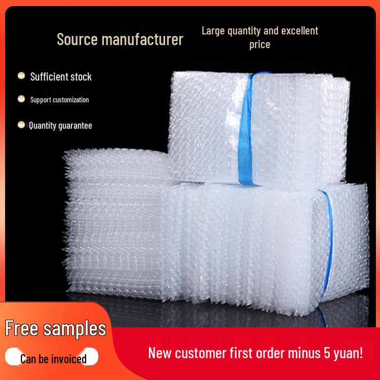 Transparent Thickened Shockproof Bubble Wrap Foam Bags for Packaging
