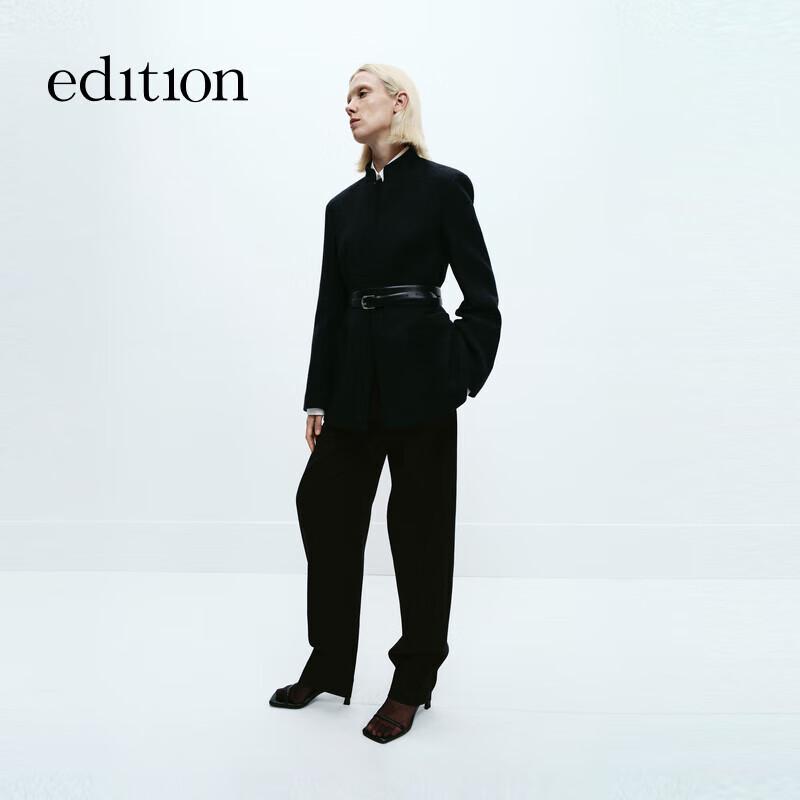 

Женский блейзер из смесовой шерсти в новом китайском стиле с поясом M