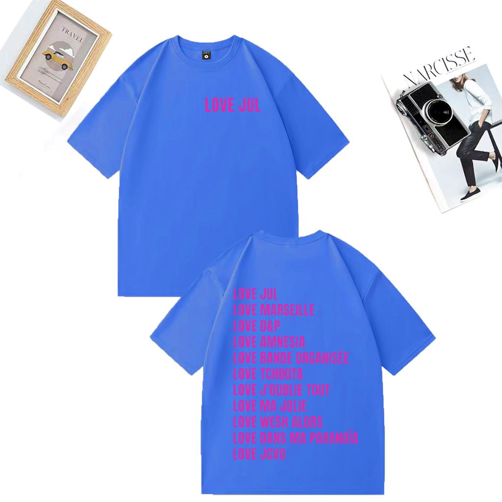 Love Jul TShirt Marseille Rap Fan Gift Unisex WOMEN Street Hip Hop Fashion Oversized TShirts Vintage Cotton Short Sleeve Clothes