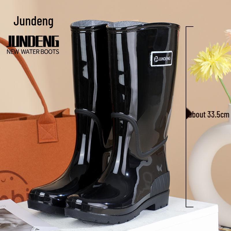 

Women s High-Top Waterproof Thickened Non-Slip Rubber Rain Boots for Kitchen and Labor Protection. Size 35/36