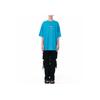We11done Ss22 Logo Print Solid Color Short Sleeve T-Shirt Unisex Tops Blue WD-TT1-22-632-U-BL