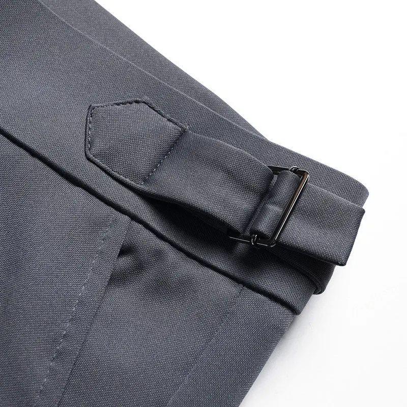 Year-Round Stock: Loose Fit Straight-Cut Business Suit Pants