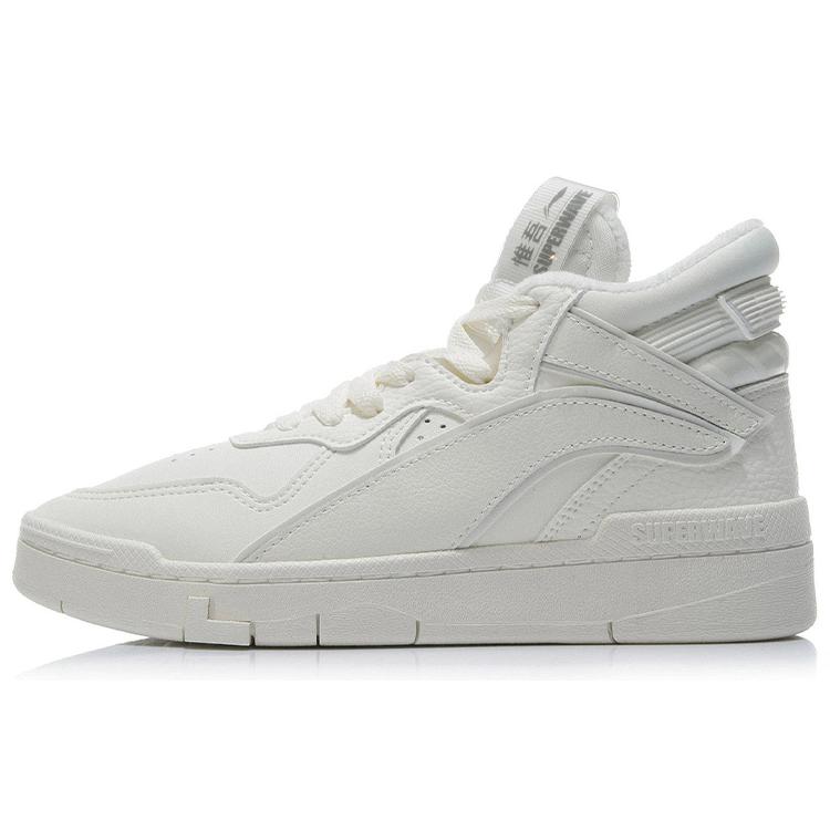 

новые LiNing Wave Superwave Mid Теплые Амортизирующие Полувысокие Кеды для Скейтборда Женские Белоснежные 37.5