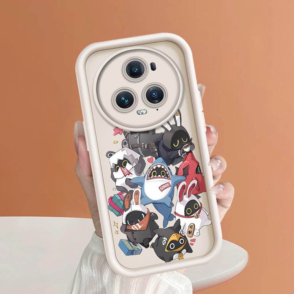 Soft Silicone Square Ladder Printing Pattern Phone Casing Full Cover Camera Shockproof Protection Rubber Case for Huawei Honor