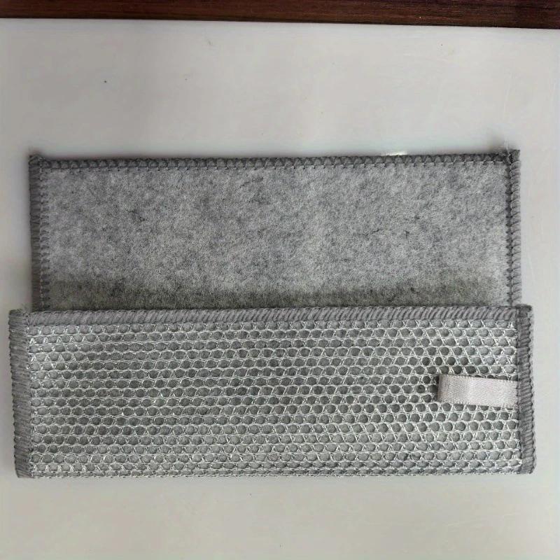 New Upgrade Double Sided Silvery Wire Coconut Shell Cleaning Cloths, Steel Wire Dishwashing Rag, Reusable Cleaning Cloths, Kitchen Cleaning Cloth